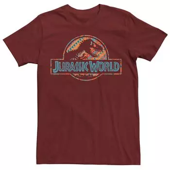 Мужская футболка с логотипом Jurassic World и геометрическим узором Licensed Character