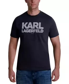 Мужская футболка с логотипом KARL LAGERFELD PARIS, черный