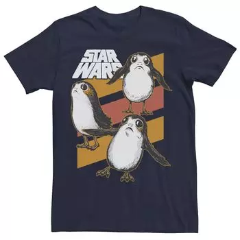 Мужская футболка с логотипом Last Jedi Retro Porg и портретом Star Wars