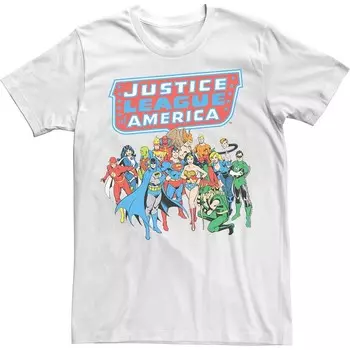 Мужская футболка с логотипом Лиги справедливости All Justice Licensed Character, белый