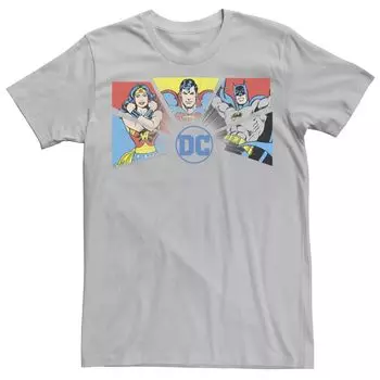 Мужская футболка с логотипом Лиги справедливости The Big Three DC Licensed Character