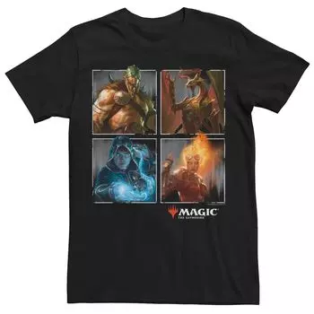 Мужская футболка с логотипом Magic The Gathering Character Four Up в упаковке Licensed Character