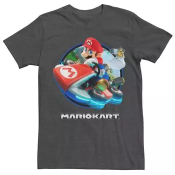 Мужская футболка с логотипом Mario Kart Circle Drift и графическим рисунком Licensed Character