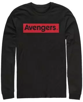 Мужская футболка с логотипом marvel avengers classic, с длинным рукавом Fifth Sun, черный