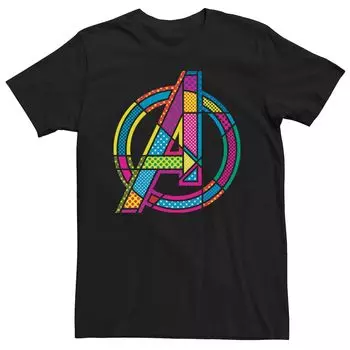 Мужская футболка с логотипом Marvel Avengers Comics в стиле поп-арт Licensed Character