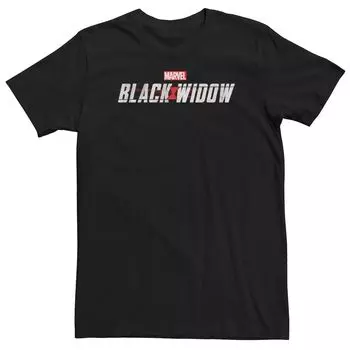 Мужская футболка с логотипом Marvel Black Widow и графическим рисунком Licensed Character