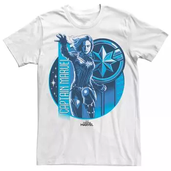Мужская футболка с логотипом Marvel Captain Marvel Action Star Licensed Character