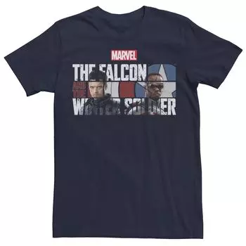 Мужская футболка с логотипом Marvel Falcon And The Winter Soldier Duo Licensed Character