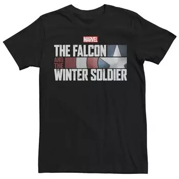 Мужская футболка с логотипом Marvel Falcon And The Winter Soldier Licensed Character