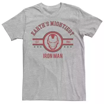 Мужская футболка с логотипом Marvel Iron Man Earth's Mightiest в стиле ретро Licensed Character