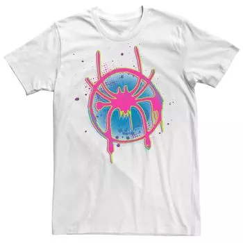 Мужская футболка с логотипом Marvel Spider-Man Neon Spider и аэрозольной краской Licensed Character