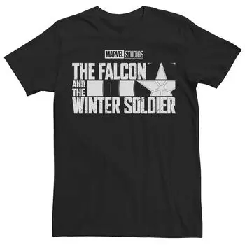 Мужская футболка с логотипом Marvel The Falcon and The Winter Soldier Shield V2 Licensed Character