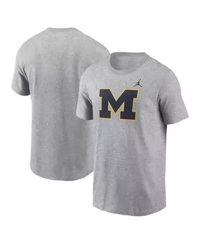 Мужская футболка с логотипом Michigan Wolverines Primetime Evergreen Jordan, синий