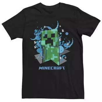 Мужская футболка с логотипом Minecraft Charged Electric Creeper Licensed Character