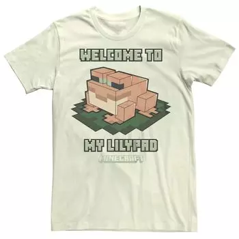 Мужская футболка с логотипом Minecraft в виде лягушки Welcome To My Lily Pad с графическим рисунком Licensed Character