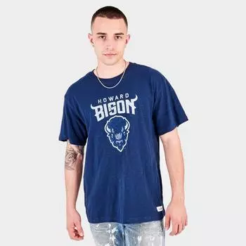 Мужская футболка с логотипом Mitchell &amp; Ness Howard Bison College, синий