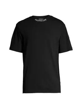 Мужская футболка с логотипом Moncler Moncler, черный