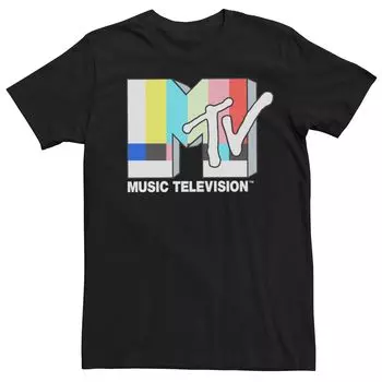 Мужская футболка с логотипом MTV Retro TV Signal Out Licensed Character