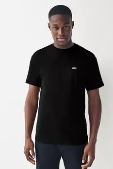 Мужская футболка с логотипом на левой груди Vans, черный
