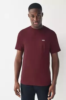 Мужская футболка с логотипом на левой груди Vans, красный