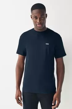 Мужская футболка с логотипом на левой груди Vans, синий