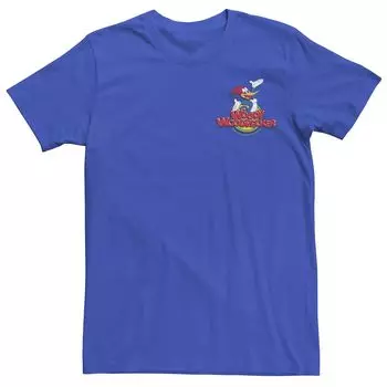 Мужская футболка с логотипом на левой груди Woody Woodpecker и графическим рисунком Licensed Character