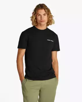Мужская футболка с логотипом на спине и классическим кроем Tommy Jeans, черный