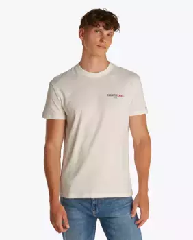 Мужская футболка с логотипом на спине и классическим кроем Tommy Jeans, белый