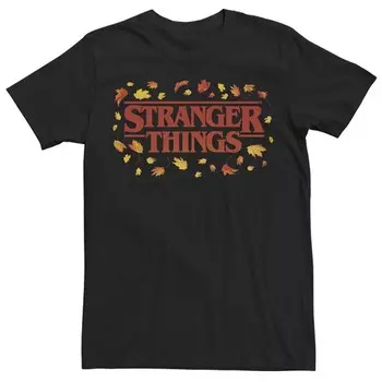 Мужская футболка с логотипом Netflix Stranger Things Fall и графическим рисунком Licensed Character, черный