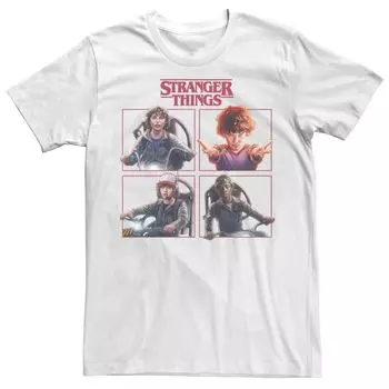 Мужская футболка с логотипом Netflix Stranger Things Group Shot Box Up Licensed Character
