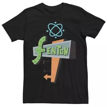 Мужская футболка с логотипом Nickelodeon Danny Phantom Fenton Science, Black Licensed Character, черный
