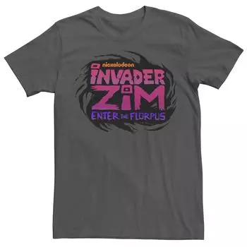 Мужская футболка с логотипом Nickelodeon Invader Zim Enter Florpus и графическим рисунком Licensed Character