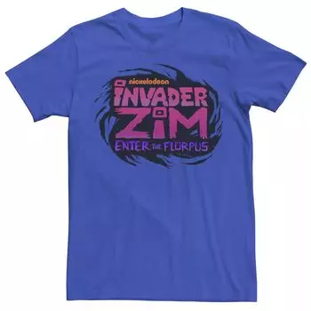 Мужская футболка с логотипом Nickelodeon Invader Zim Enter Florpus и графическим рисунком Licensed Character