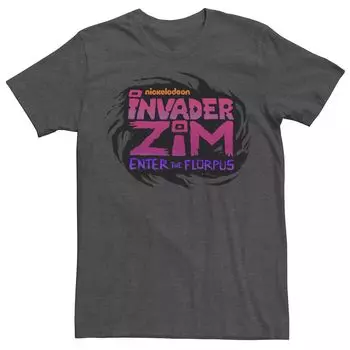 Мужская футболка с логотипом Nickelodeon Invader Zim Enter Florpus и графическим рисунком Licensed Character