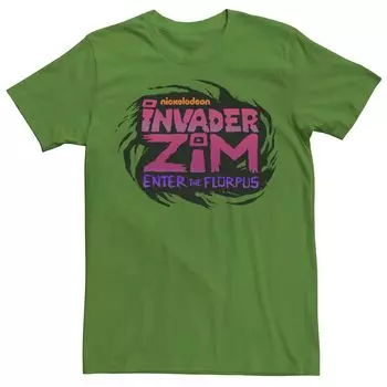 Мужская футболка с логотипом Nickelodeon Invader Zim Enter Florpus и графическим рисунком Licensed Character