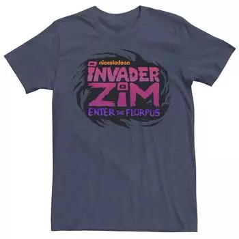 Мужская футболка с логотипом Nickelodeon Invader Zim Enter Florpus и графическим рисунком Licensed Character