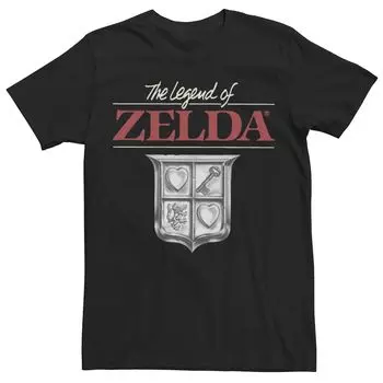Мужская футболка с логотипом Nintendo The Legend Of Zelda Original Box Art Licensed Character, черный
