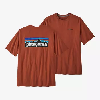 Мужская футболка с логотипом P-6 Responsibili Patagonia, цвет Quartz Coral