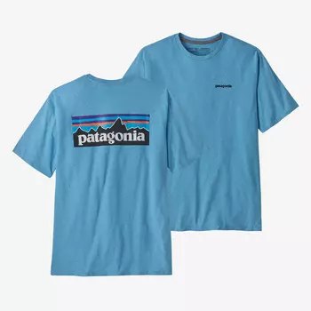 Мужская футболка с логотипом P-6 Responsibili Patagonia, цвет Lago Teal