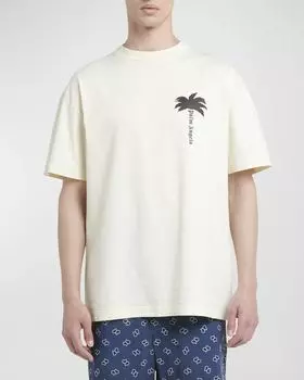 Мужская футболка с логотипом Palm Palm Angels, цвет Off White Black