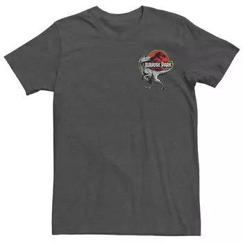 Мужская футболка с логотипом «Парк Юрского периода» на хвостовом кармане Raptor Licensed Character