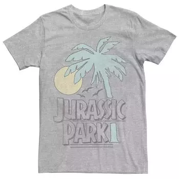 Мужская футболка с логотипом «Парк Юрского периода» Palm Tree Sunset Licensed Character