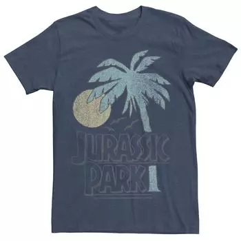 Мужская футболка с логотипом «Парк Юрского периода» Palm Tree Sunset Licensed Character