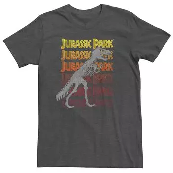 Мужская футболка с логотипом «Парк Юрского периода» T-Rex с градиентом и надписью Stack Licensed Character
