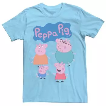 Мужская футболка с логотипом Peppa Pig Family Licensed Character