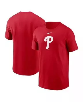 Мужская футболка с логотипом Philadelphia Phillies Fuse Nike, красный