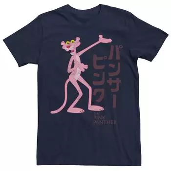 Мужская футболка с логотипом Pink Panther Kanji Portrait Licensed Character