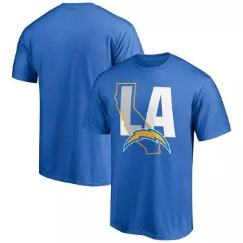 Мужская футболка с логотипом Powder Blue Los Angeles Chargers Hometown Collection 1st Down Fanatics