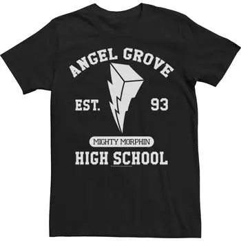 Мужская футболка с логотипом Power Rangers Angel Grove High School Licensed Character