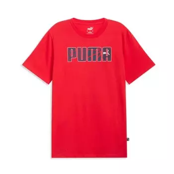 Мужская футболка с логотипом PUMA Hoops, цвет For All Time Red